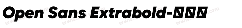 Open Sans Extrabold字体转换